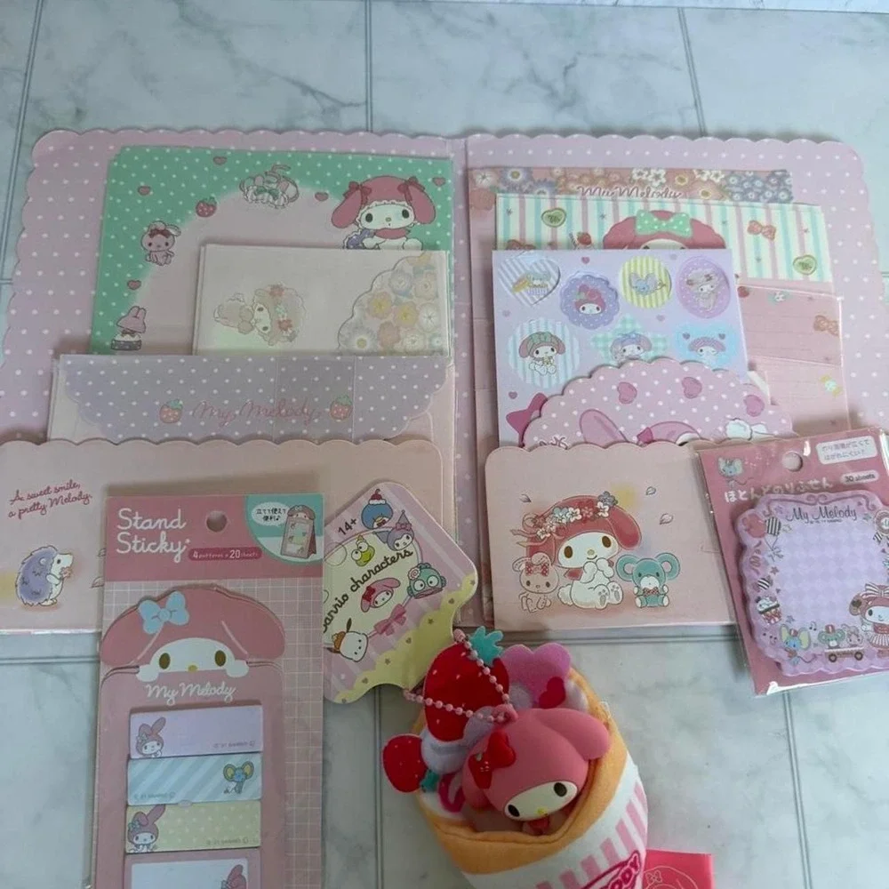 Y2K COQUETTE SANRIO MY MELODY PAPER NOTEPAD BUNDLE NEW